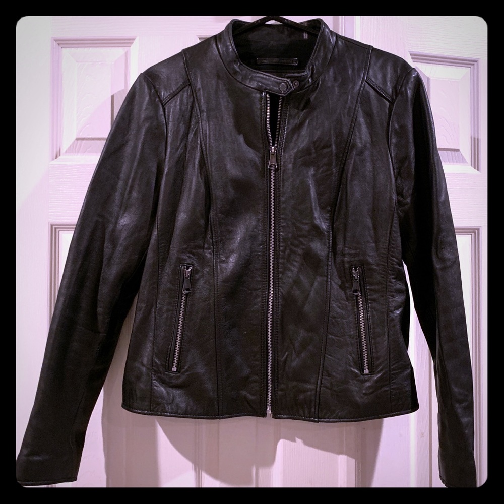 Genuine Leather Andrew Marc Moto Jacket